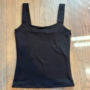 Women's Black Square-Neck Camisole Tank